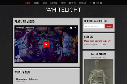 Custom website for Whitelight