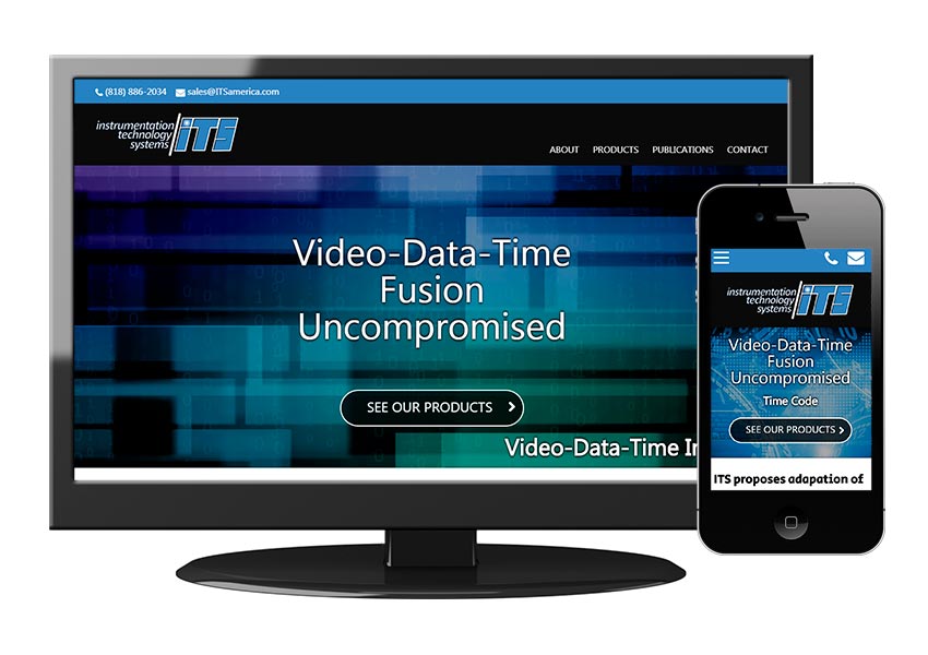 Custom website for Instrumentation Technology Systems
